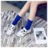 2019 Hook Loop Distressed Sneakers Round Toe Women Shoes Autumn Zapato De Mujer Slip On Casual Shoes Fashion Flat Platform Shoes